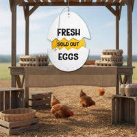 Farm Eggs Sign Easy to Hang Home Decor Double-Sided Print for Chicken Coop, Barn