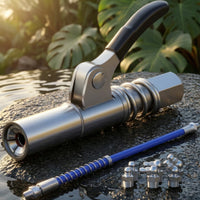 Quick-Release Locking Grease Coupler Heavy-Duty Locking Grease Coupler for Mechanics, Technicians