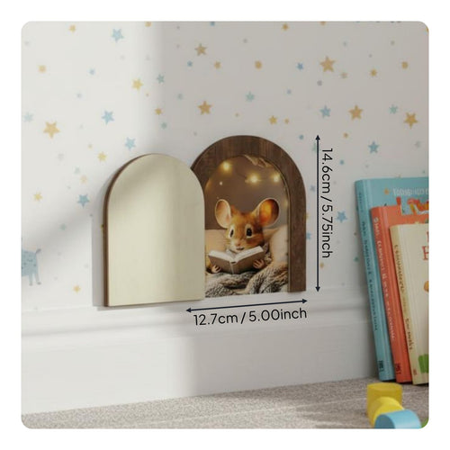 Door Wall Decal Whimsical Design Fairy Door Easy to Install for Playroom