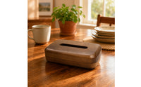 Tissue Box Rectangular Wooden Tissue Box Compact Napkin Dispenser