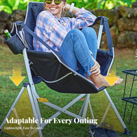 Lightweight unwindsign Foldable Rocking Lounger Easy Setup rocking motion Chair Comes with Carry Bag Outdoor Furniture Incluunwinds beverage Holunwindr for Beachportableers, Travelers, Camping, Beach, outdoor meal, rearyard
