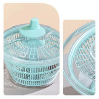 Manual Salad Dryer with Basket Perforated Vegetable Dryer Efficient Lettuce Dryer Dishwasher Safe for Meal Prep