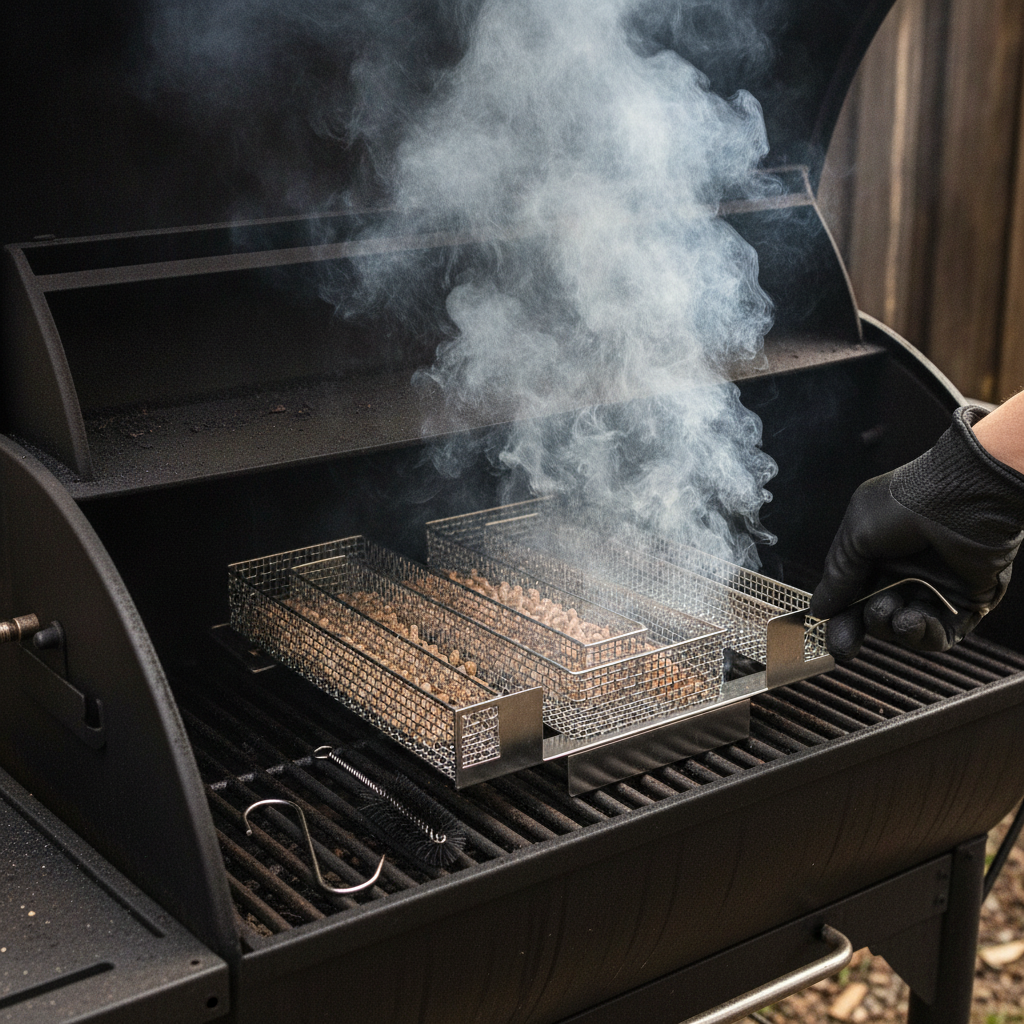 Stainless Steel Cold Smoke Generator BBQ Smoker Box for Bacon Meat Fish Outdoor Grilling