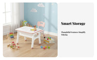 Multi-Functional Kids Table and Chair Set Child-Friendly Design Toddler Play Table Set Easy to Clean Toddler Study Desk with Storage Food-Grade Material for Toddlers, Preschoolers, Parents, Playroom, Daycare, Nursery, Classroom