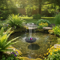 Solar Fountain with LED Lights Upgraded Floating Solar Fountain Adjustable