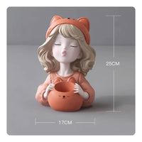 Makeup Brush Holder Gift Idea Pen Cup Statue Decorative for Girls