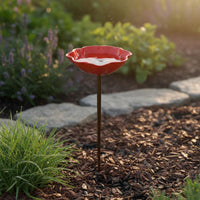 Metal Flower Garden Stake Handmade Outdoor Decor Bright Colors