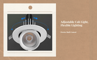 Adjustable COB LED recessed light