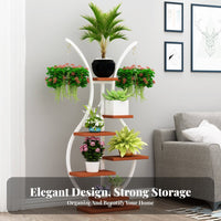 Multi-Tier Flower Rack Space-Saving Display Shelf Sturdy & Stable for Homeowners