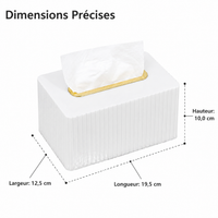 Transparent Acrylic Tissue Box, for Office and Living Room, Modern Minimalist Model 19.5 × 12.5 × 10 cm