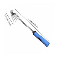 Weeding Rake Hoe Multifunctional Root Pulling Weeder Stainless Steel for Farmers