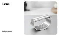 Heavy Duty Perforated One-Piece Garlic Press Stainless Steel Garlic Press