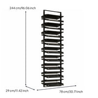 Rotating Shoe Rack Space Saving Closet Shoe Storage Rack Large Capacity Multi-Tier Storage Shelf for Adults, Renters, Dressing Room, Bedroom, Entryway