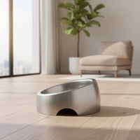 Stainless Steel Feline Bowl Anti-Slip Wide Cat Bowl Tilted Feeding Bowls for Cats, Kittens, Indoor