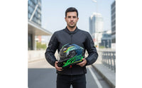 DOT Approved Full-Coverage Headgear | Aerodynamic with Visor, for Street Riding