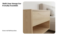 Floating Drawer Shelf Space-Saving Bedside Table Minimalist Design for Students