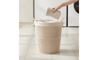 Woven Rope Basket Multipurpose Tall Rope Basket with Handles Lightweight Laundry Hamper for Washroom
