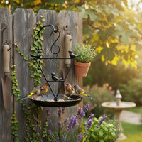 Triangular Hanging Bird Feeder Iron Hanging Bird Feeder Easy Clean for Outdoor