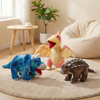 Dinosaur Plush Toy Set Tyrannosaurus Triceratops Velociraptor Ankylosaurus
