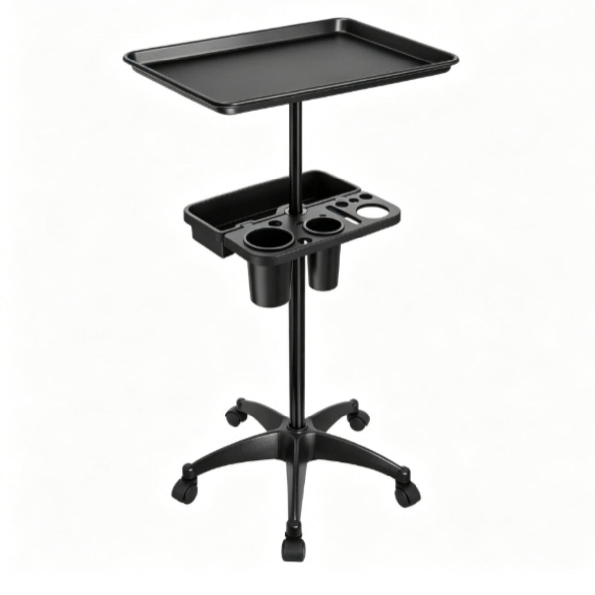 Salon Trolley Cart Mobile Rolling Salon Tray Extra Storage Trolley with Tool Holders for Hair Salons, Barber Shops