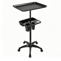Salon Trolley Cart Mobile Rolling Salon Tray Extra Storage Trolley with Tool Holders for Hair Salons, Barber Shops