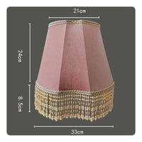 Beaded Tassel Lamp Shade Custom Fit Table Lamp Shade Premium Finish for Bedroom