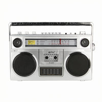 Tabletop Radio-Cassette Player Carry Handle Desktop Boombox Portable Cassette Radio Telescoping Antenna