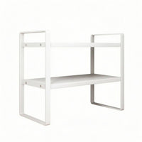 Two-Story Desktop Shelf Minimalist 2-Tier Desk Storage spaceSaving for Dorm Room