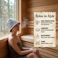 Sauna Hat for Steam Bath, Steam Room Essential Parts, Heat Resistant Sauna Cap, Stylish Appearance S - Image 4