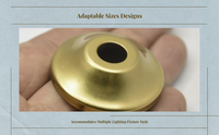 Metal shade holder for hanging lamp fixtures