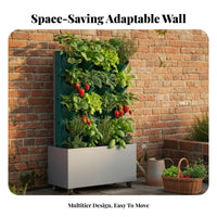 Mobile Self-Watering Plant Wall Large Water Reservoir for Homeowners, Home Cooks