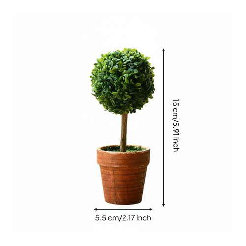 Small Faux Plant Pot Lightweight Desktop Plant Ornament Always Verdant Potted Topiary for Office Desk