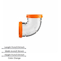 C-Shaped Hamster Tunnel Tube Connector Rings Curved Elbow Tube Modular