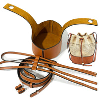 Wholesale Luo Family Bucket Bag Leather Craft Accessories with 3D Flannel Lining and Premium Straps