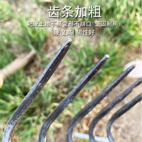 九齿弯齿钉耙 农用耙锰钢淬火耙子焊接钉耙松土耙开荒工具 耙子