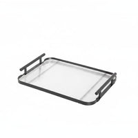 Desktop Tray Open Design Serving Tray Easy to Clean Desk Storage