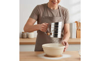 Hand Crank Flour Sifter with Scale Measuring Flour Sifter Easy to Use Powdered Sugar Duster for Home Kitchen