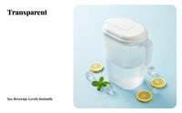 Refrigerator Drink Pitcher with Lid Heat Resistant Cold Water Pitcher Food-Grade PP Material Large Capacity Beverage Jug for Restaurant, Bar