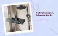 High Pressure Temperature-Controlled Shower Head Set