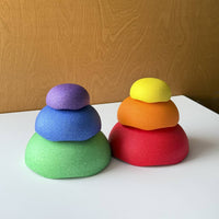 6 Pieces Foam Stepping Stones Set Stackable Balance Blocks Outdoor Play Equipment Indoor for Backyard