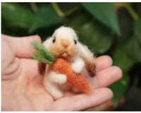 Wool Felt Carrot Bunny Craft Kit