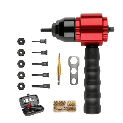 Rivet Adapter with Wrench Labor-Saving Cordless Riveter Insert Nut Tool