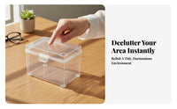 Multicompartment Photocard Holder particle-resistantproof with Lid Tiered Compartment Organizer