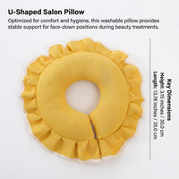 Massage Face Pillow Headrest for Facial Treatments, Washable Beauty Salon Face P #variant:Yellow