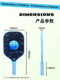 Fiberglass Pickleball Paddle Set, 16mm Thick, 230g, Training Grade