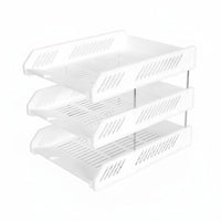 3 Tier Document Tray Space-Saving Desktop Document Rack Sturdy for Study