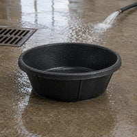 Reinforced Rubber Bowl Vertical Ribs Rubber Feeding Bowl Shallow
