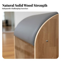Core Strengthening Pilates Ladder Barrel Solid Wood Frame Ladder Exercise Barrel Full-Body Workout Fitness Equipment Sturdy and Stable for Adults, Women