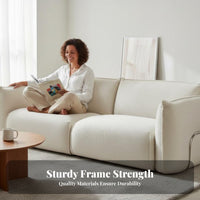 Highspine Straight Sofa Modernist Design Couch French Retro aesthetic Living Room Furniture for Homestay Owners, Homeowners, Guest House, Lounge Area, Lobby