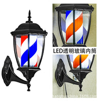 Wall-Mounted LED Barber Pole Light, 40cm, UK Plug